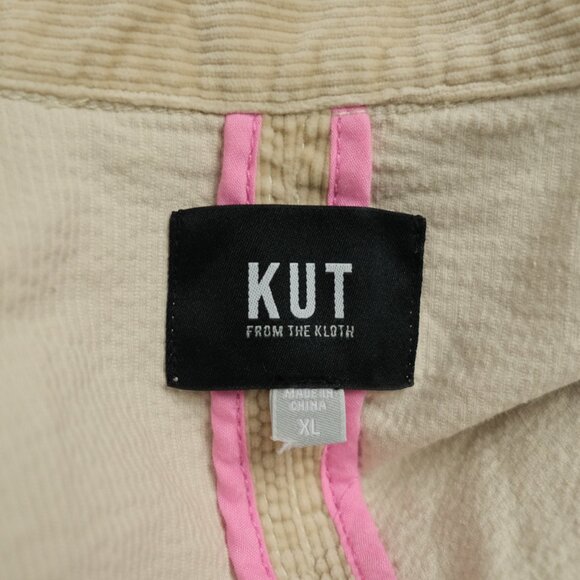 KUT Pleated Stretch Cotton Corduroy jacket. size XL - Picture 7 of 7